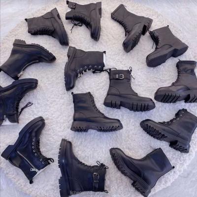 China Autumn winter boots women's boots cheap uesd prices ladies boots new arrival fashion trend women luxury mixed motorcycle shoes for sale