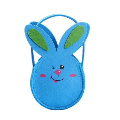 China Festival Stuff Kids Easter Gift Eggs Tote Bags Basket Felt Cloth Bunny Easter Basket Candy Toy Storage Handbag for Festival Party for sale