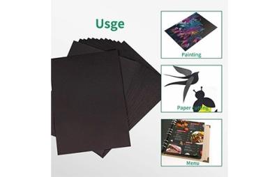 China Artesanías Papel negro brillante Papel negro plano para envolver regalos en venta