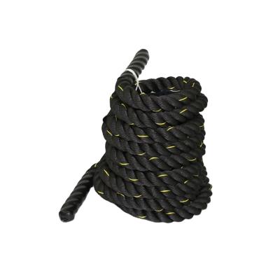 China Polyester Power Training Black Polyester Gym Fitness Battle Ropes for sale