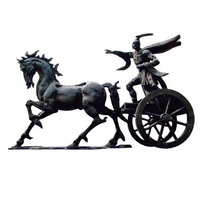 China Custom Europe Large Stainless Steel Sculpture Garden Landscape Horse Statue Hollow Art Community Scenic Spot Cast Animal Copper for sale