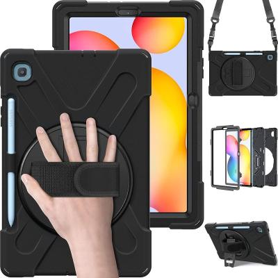 China 360Â°Rotatable adjustable hand stand allowing you to watch Shemax Shockproof Rugged Tablet Case For Samsung Tablet Tab S6 Lite S8 Ultra S7 FE S8 plus Galaxy Tab Cover Case With Pen Slot for sale