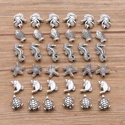 China Retro Factory Direct Sales Combine Metal Anti-silver Various Styles Animals People Plants Beads For DIY Bracelet for sale