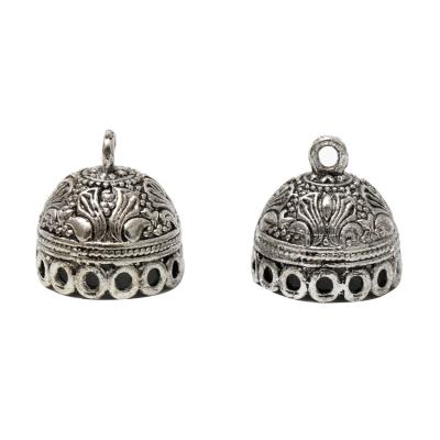 China Handmade German Style Diy Silver Oxidized Silver Bell Earrings Die Cut Accessories For Jewelry Making for sale