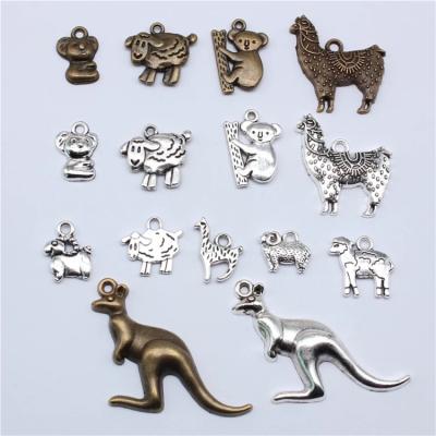 China Factory direct sales zinc alloy styles retro wavy texture snake spider koala koala animals various charm jewelry findings for sale