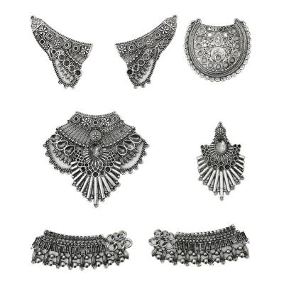 China Wholesale Custom Tibetan Silver Antique Rajasthani Metal Style Alloy Jewelry Ethnic Ornaments for sale