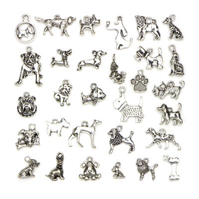 China Factory Retro German Silver Plated Cute Dog Cat Monkey Animal Jewelry Findings Direct Sales Multiple Options for sale