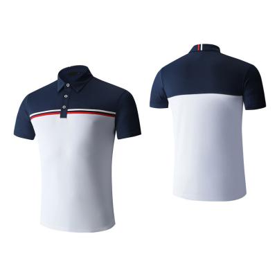 China Wholesale Custom Anti-wrinkle Stitching Deign High Quality Polo T-shirt Polyester Golf Polo Shirt With Logo OEM for sale