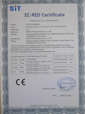 CE - Shantou Wiisun Electronic Co., Ltd.