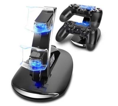 China ABS USB Dual Charger Plastic Dock Station Dual Charging Stand For PS4 Console Controller Pro Gamepad for sale