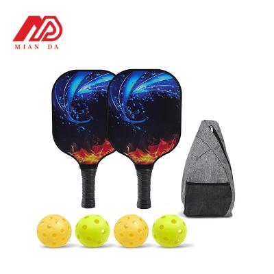 China Light Weight OEM Customized Pickleball Paddle set Glass Carbon woody fiber t700 Pickleball Paddle for sale