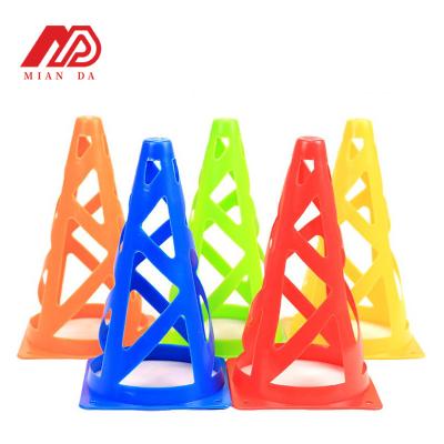 China Eco-friendly High Quality soccer training equipment Hollow design football training cone for agility training for sale