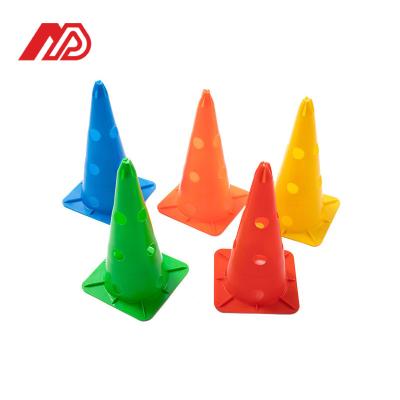 China Eco-friendly Special offer 38cm height Sports training cones use in combination with pole for soccer drill for sale