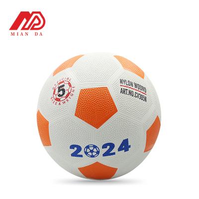 China Football Traning Custom Low Price Wholesale Rubber and PVC material Size 1-5 Ball Football rubber soccer ball for sale