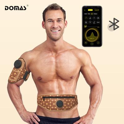 China Weight Loss Electric Waist Belt DOMAS Muscle Stimulator Control Muscle Control Stimulator APP EMS Massage Vibration Abdominal Band for sale