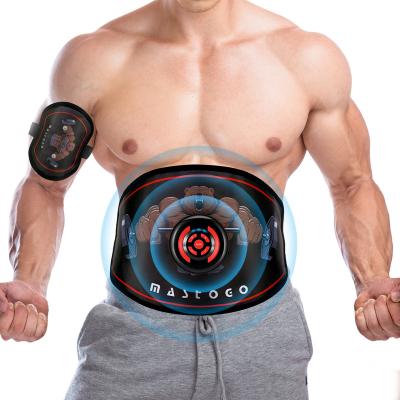 China Weight Loss Slimming Machine Home Electric Trainer Gym Waist Use Slim Belt With Arm Pads for sale