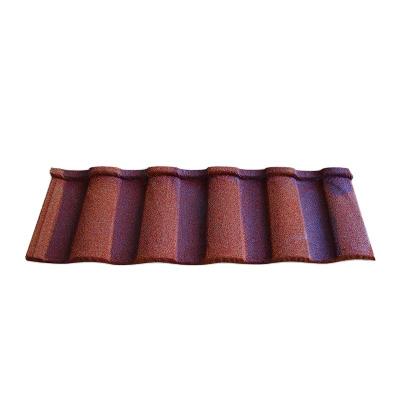 China Modern Eco - Friendly Stone Metal Coated Roof Tile Colored Steel Roofing Tile for sale