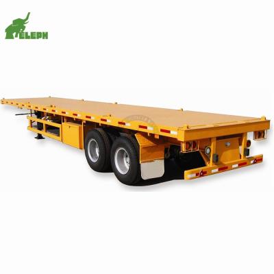 China American /Germany 13-20Tons Customize Design Flat Bed 20ft Container Trailer Flat Bed Container Semi Trailer for sale