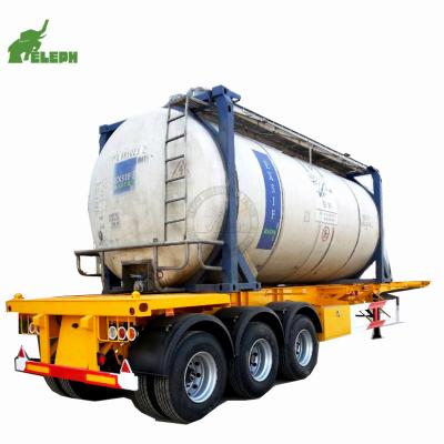 China American /Germany 13-20Tons Shipping Semi Trailer Flat Bed Trailer With Container Trailer Lock 40 45 53 Feet Container for sale