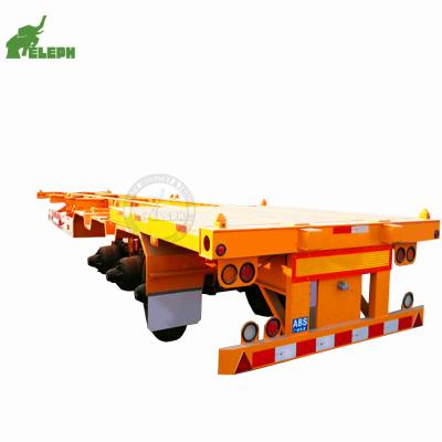 China 40ft American /Germany 13-20Tons Top Brand 2-3 Axles Container Skeleton Chassis 20ft Container Semi Trailer For Sale for sale