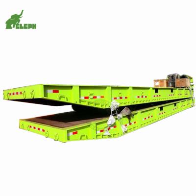 China American /Germany model 13-20Tons 80 ton solid tire lowbed gooseneck port yard container bulk cargo mafi ro-ro trailer for sale