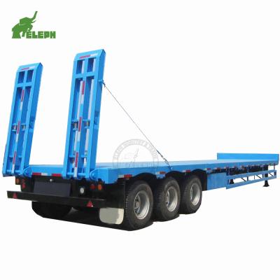 China American /Germany 13-20Tons Low Bed Semi Trailer Low Bed Semi Trailer 3 Axle Lowboy Semi Truck Semi Trailer for sale