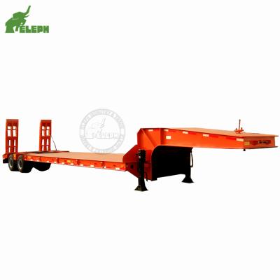 China American /Germany 13-20Tons Eleph Trailer 2 axle 30 Ton Fixed Drop Deck Lowbed heavy duty lowbed semi trailer for sale for sale