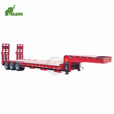 China 13Tons Lowbed Trailer 3 Axle Excavator Trailer Transportation Lowbed Semi Trailer for sale