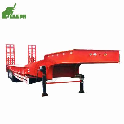 China American /Germany 13-20Tons Lowbed Trailer Axle Loader Lowbed Truck 60 Ton 80ton Lowbed Truck Trailer for sale