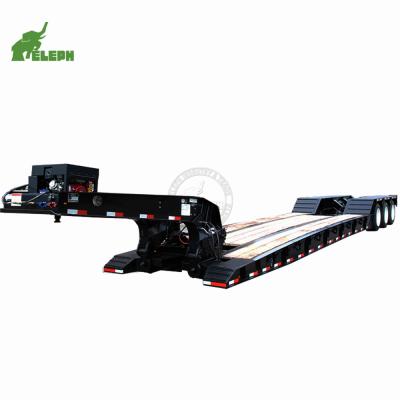 China American Hydraulic /Germany 13-20Tons Lowbed Truck Trailer Front Loader Detachable Gooseneck Lowbed Trailer for sale