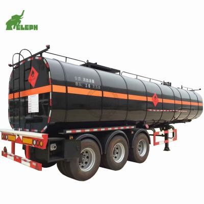 China American /Germany 13-20Tons Diesel Engine Tri Axles Heated Insulation Layer Asphalt Liquid Bitumen Tank Semi Trailer for sale