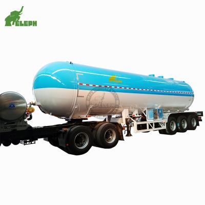 China American /Germany 13-20Tons 3 Axle 52600 Liters LPG Truck Storage Propane Tank Semi Trailer for sale