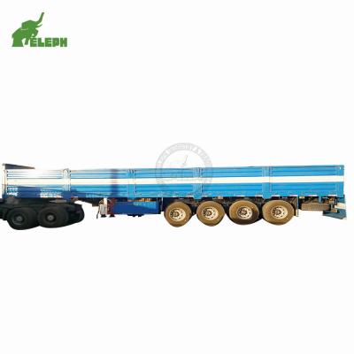 China American /Germany 13-20Tons 80 Ton China Manufacture 4 Axle Side Wall Semi Trailer Side Wall Trailer For Truck for sale