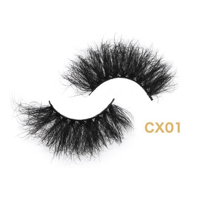 China Wholesale New Arrivals 3D Thick FANCY Eyelash St Seller 25mm Strip Mink Eyelash With Eyelash Box Packaging for sale