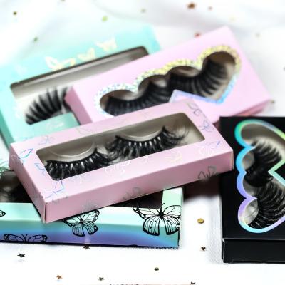 China 25mm Long Real Natural Mink Eyelashes Fake People 5d Mink Eye Lashes With Lashes Customized Packing for sale