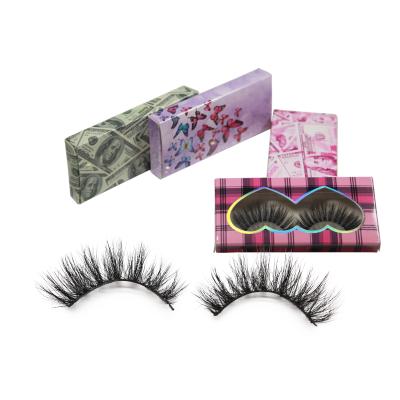 China Thick Tapered 3d 5d False Mink Lashes Fluffy Silk Eyelashes Vendor With Private Label Packaging Box False Eyelashes Custom Volume for sale