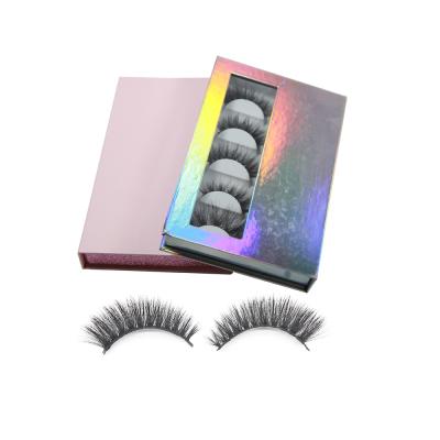 China 25-30 Times Fluffy Faux 3d Mink Eyelashes Vendor Luxury Wholesale Reusable Customize Faux Fur Eyelash Box for sale