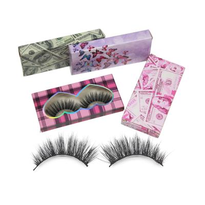 China 25-30 Times Reusable Wholesale Luxury Faux Mink Lashes Bulk Vendor 25mm Long 3d Faux Fur Eyelash Natural Lashes Strands for sale