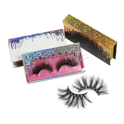 China 25-30 Times Reusable Wholesale Lashes Full Strip False Lashes 25mm False Eyelash 100% Fluffy 3d Fur Lashes Seller for sale