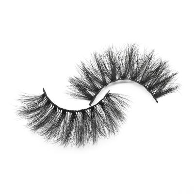 China Custom Seller 5D Mink Eyelash 25mm thick high quality faux mink eyelashes with lashbox for sale