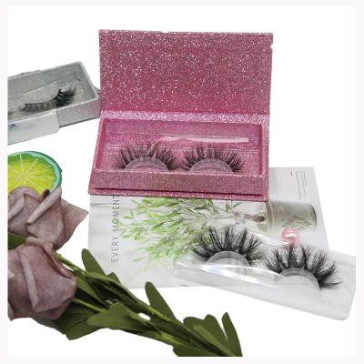 China 25mm real natural realistic wholesale 5d mink work makeup led tail eyelashes for woman for sale