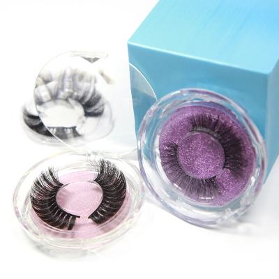 China 25-30 Times Full Strip False Mink Eyelashes Vendor Reusable Strip 3D Mink Eyelash 5D Synthetic False Eyelashes And Packaging Box for sale