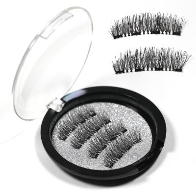 China Wholesale Natural St FANCY Long FANCY 3D Eyelash Kit Magnetic Tool Box With 4 Pairs Of Magnets Faux Lashes Packaging Box for sale