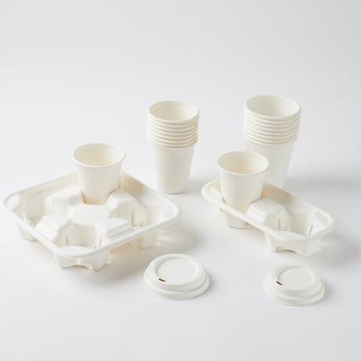 China Biodegradable Disposable Printed Bamboo Sugar Cane Able Sugar Cane Bagasse Cold Drink Cup Coffee Water Pulp Compostable Compostable Biodegradable for sale