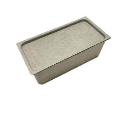 China Recycled Materials Gray Flap Lid Packaging Cosmetic Inner Box Recycled Materials Bagasse Pulp Biodegradable Bagasse Cosmetic Box for sale