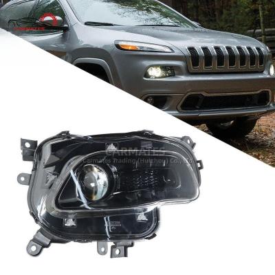 China CARMATES For Jeep Cherokee 2014-2018 Halogen Headlight Headlamp Black 68102854AH 68102846AC 68102855AH  68102847AC 68102854AH 68102846AC for sale