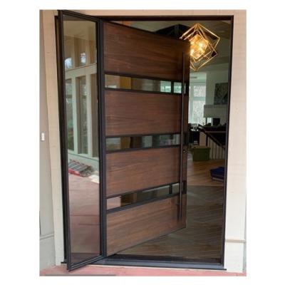 China Waterproof Good Quality Solid Oak Pivot Wooden Door/Exterior Wooden Door/Entry Door With Anti-weather Coating for sale