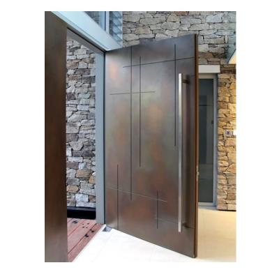 China Custom Mahogany Weatherproof Residential Front Entry Pivot Wood Door Modern for sale