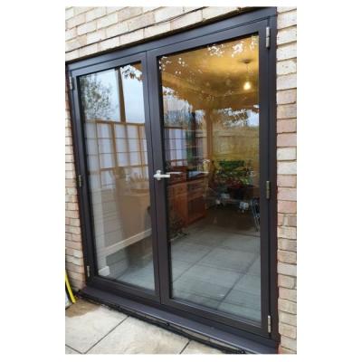 China Half Front Door Price Philippines Aluminum French Door Heat Insulation Standard Aluminum Glass Casement Half Glass Casement for sale