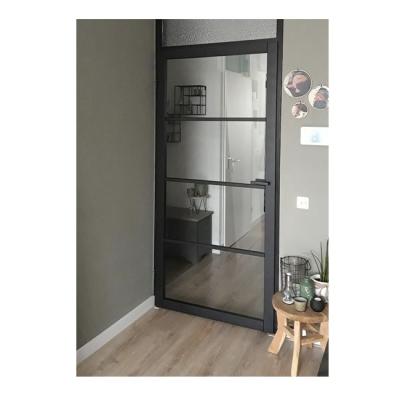 China Heat Insulation Soundproof Tempered Glass French Hand Forged Aluminum Casement Door for sale